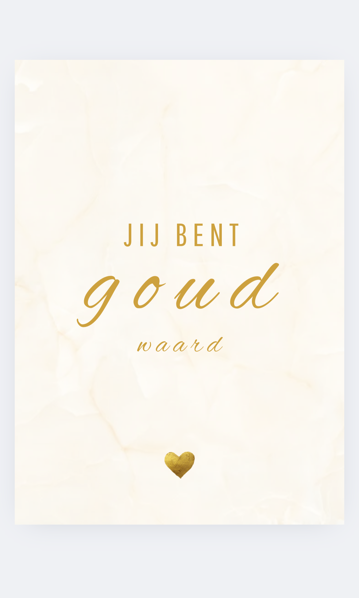 Jij bent goud waard