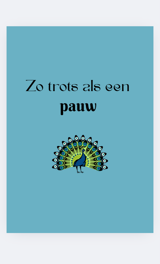 Zo trots als een pauw
