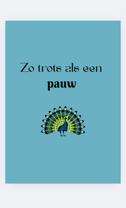 Zo trots als een pauw